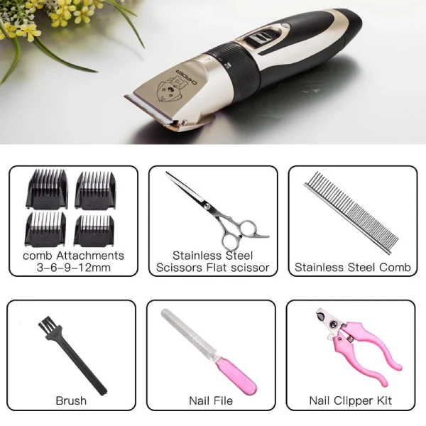 SAEDAY Kit Tondeuse et Toilettage pour Chats et Chiens SD-865 – 12 Pièces – Image 3